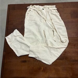 Aerie Cream Ankle & Cropped Pants